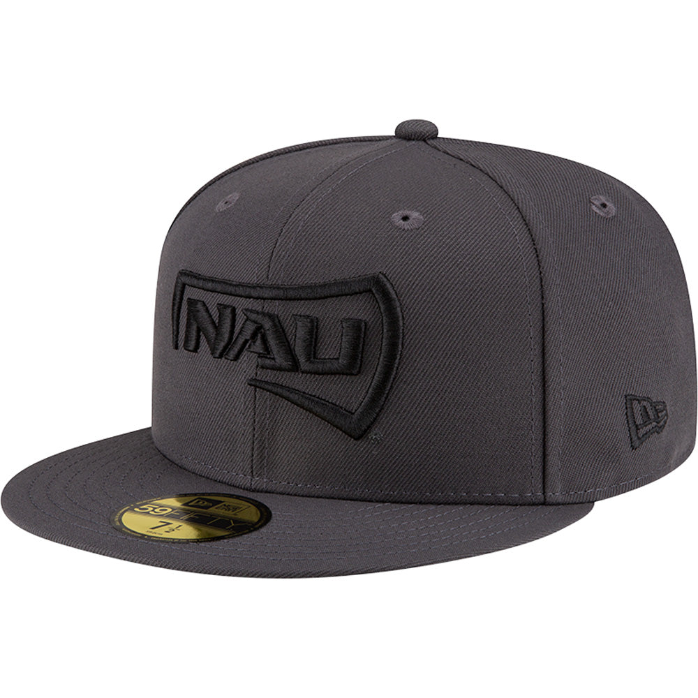 NCAA Northern Arizona Lumberjacks New Era Graphite Black 59FIFTY Fitted Hat