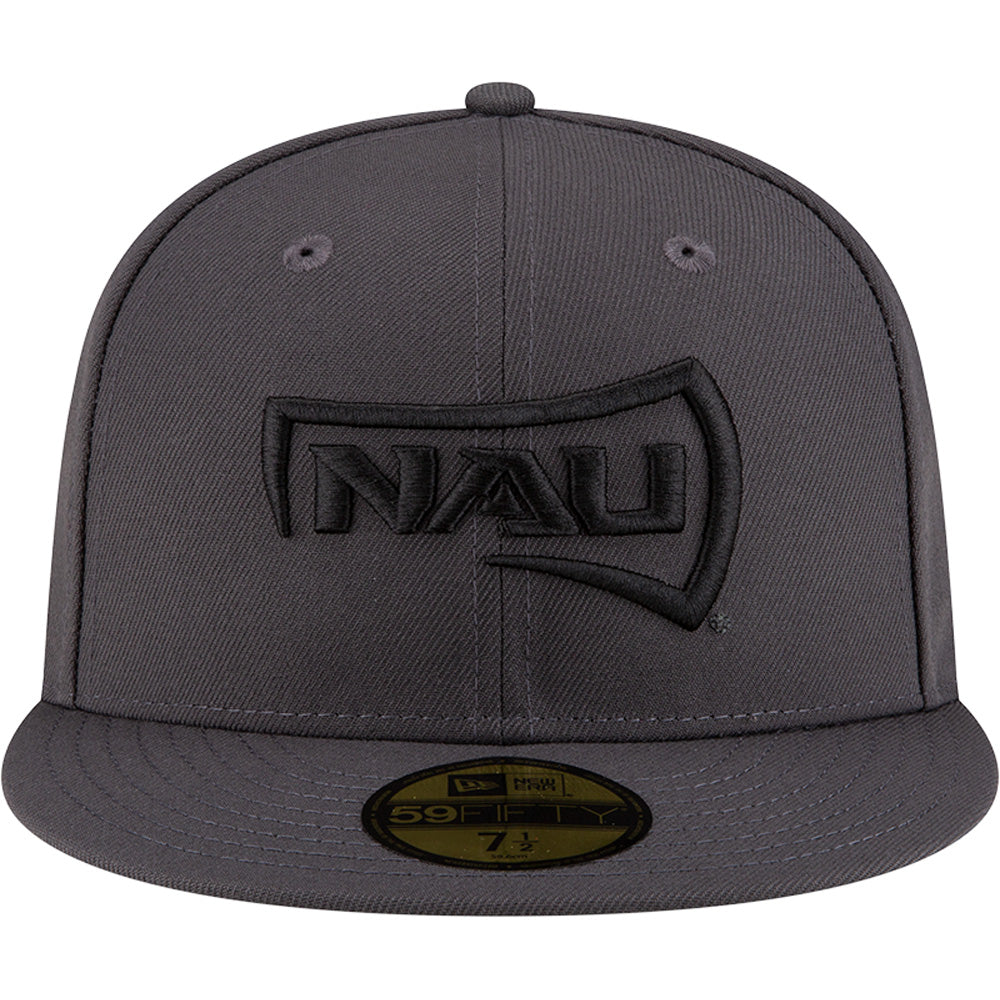 NCAA Northern Arizona Lumberjacks New Era Graphite Black 59FIFTY Fitted Hat
