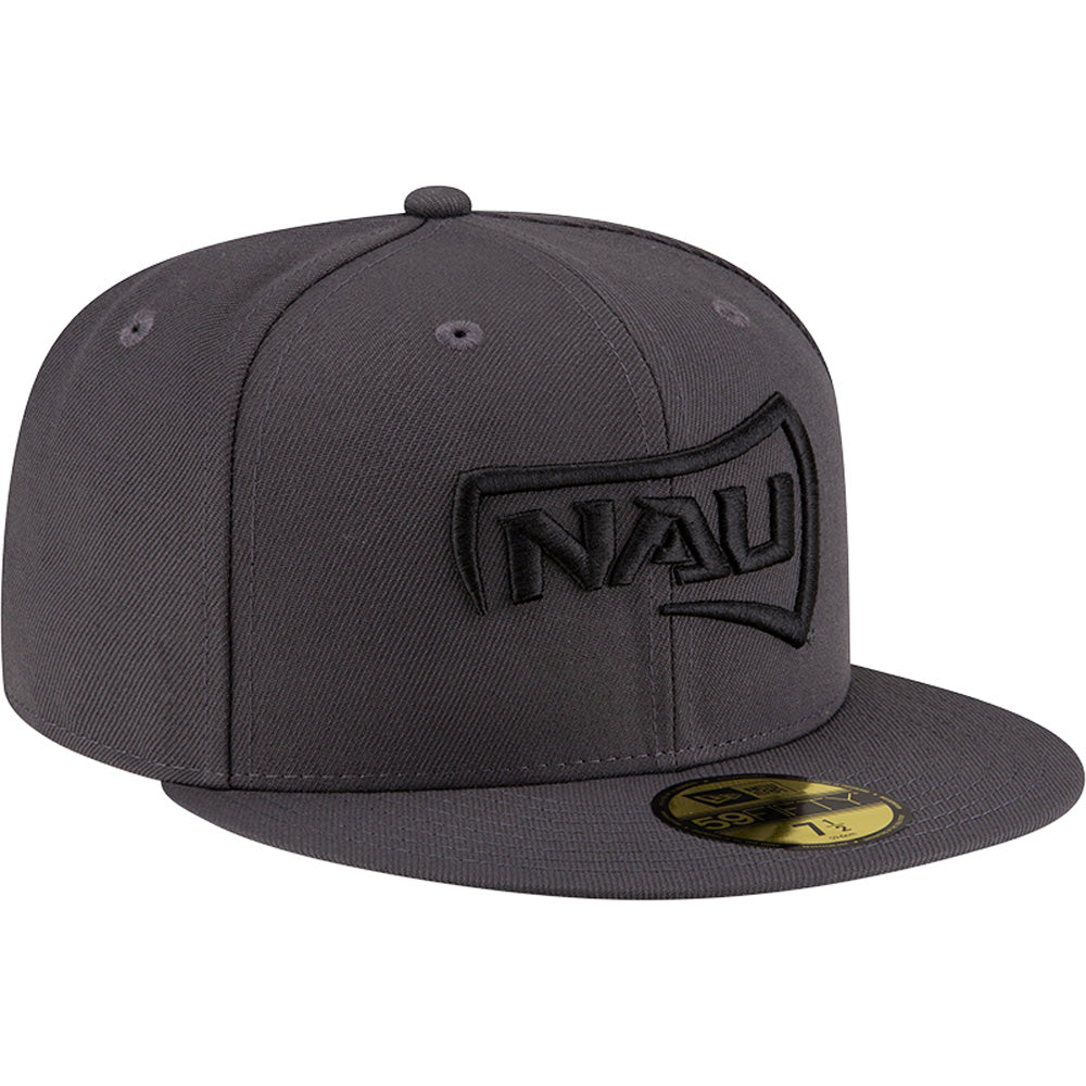 NCAA Northern Arizona Lumberjacks New Era Graphite Black 59FIFTY Fitted Hat
