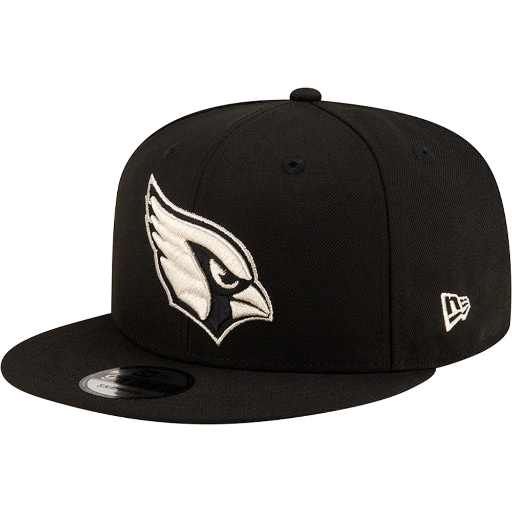 NFL Arizona Cardinals New Era Silver Logo 9FIFTY Snapback Hat - Black