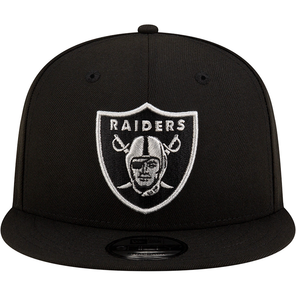 NFL Las Vegas Raiders New Era Silver Logo 9FIFTY Snapback Hat