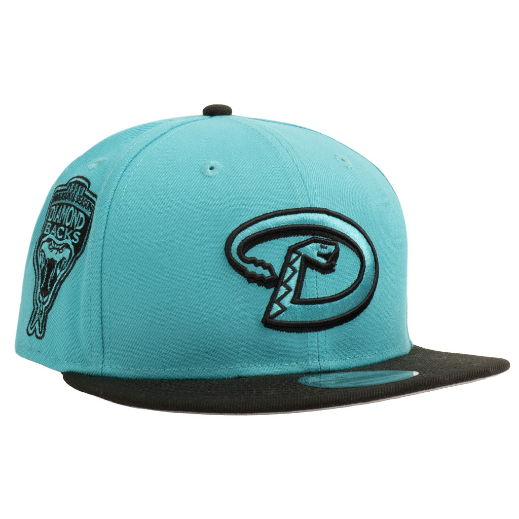 MLB Arizona Diamondbacks New Era Two-Tone Black Outline 9FIFTY Snapback Hat - Teal