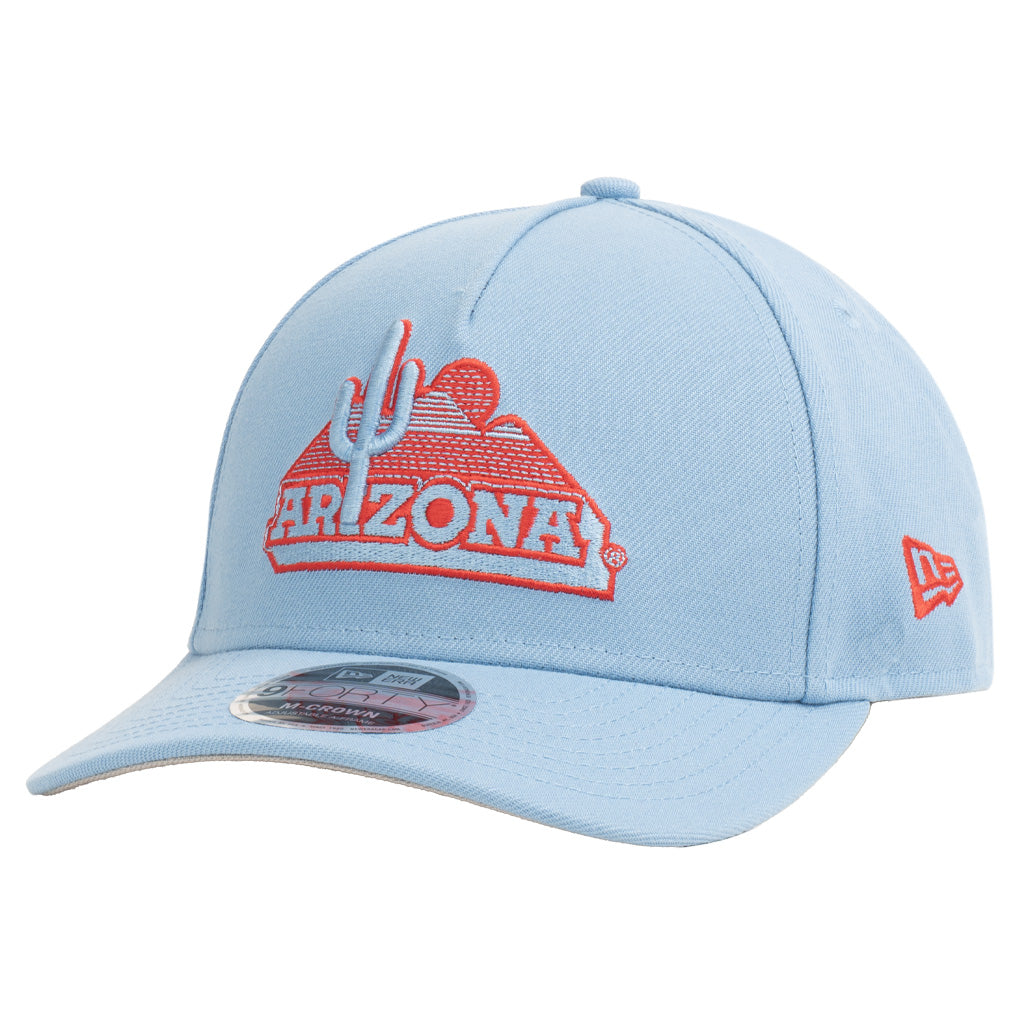 NCAA Arizona Wildcats New Era Red Outline 9FORTY M-Crown Snapback Hat - Blue