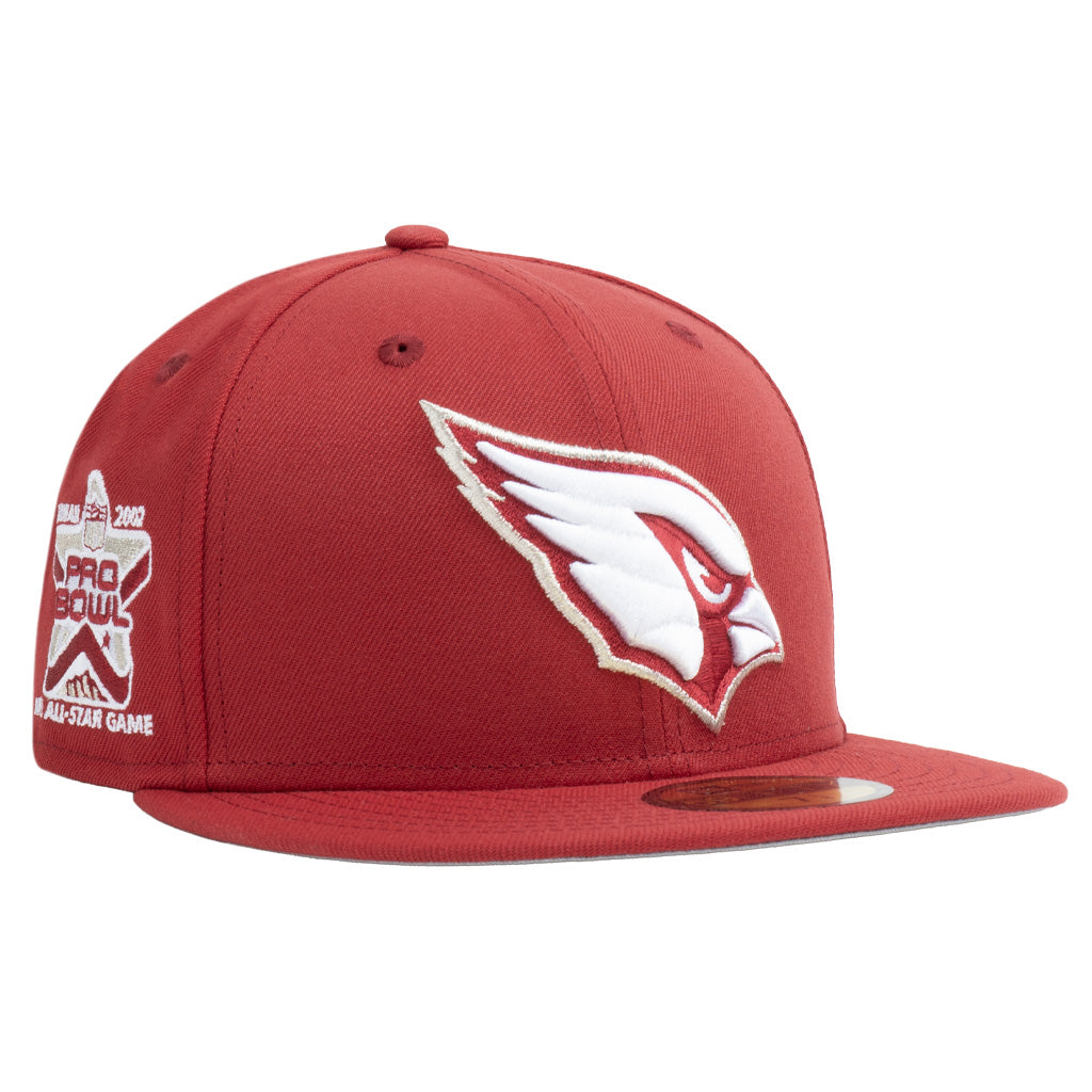 NFL Arizona Cardinals New Era Silver Outline 59FIFTY Fitted Hat - Red