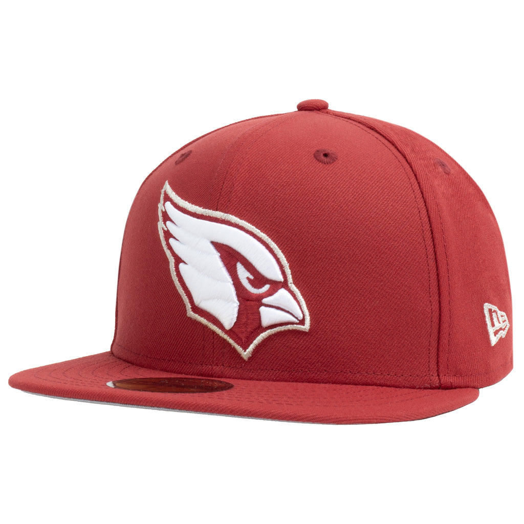 NFL Arizona Cardinals New Era Silver Outline 59FIFTY Fitted Hat - Red