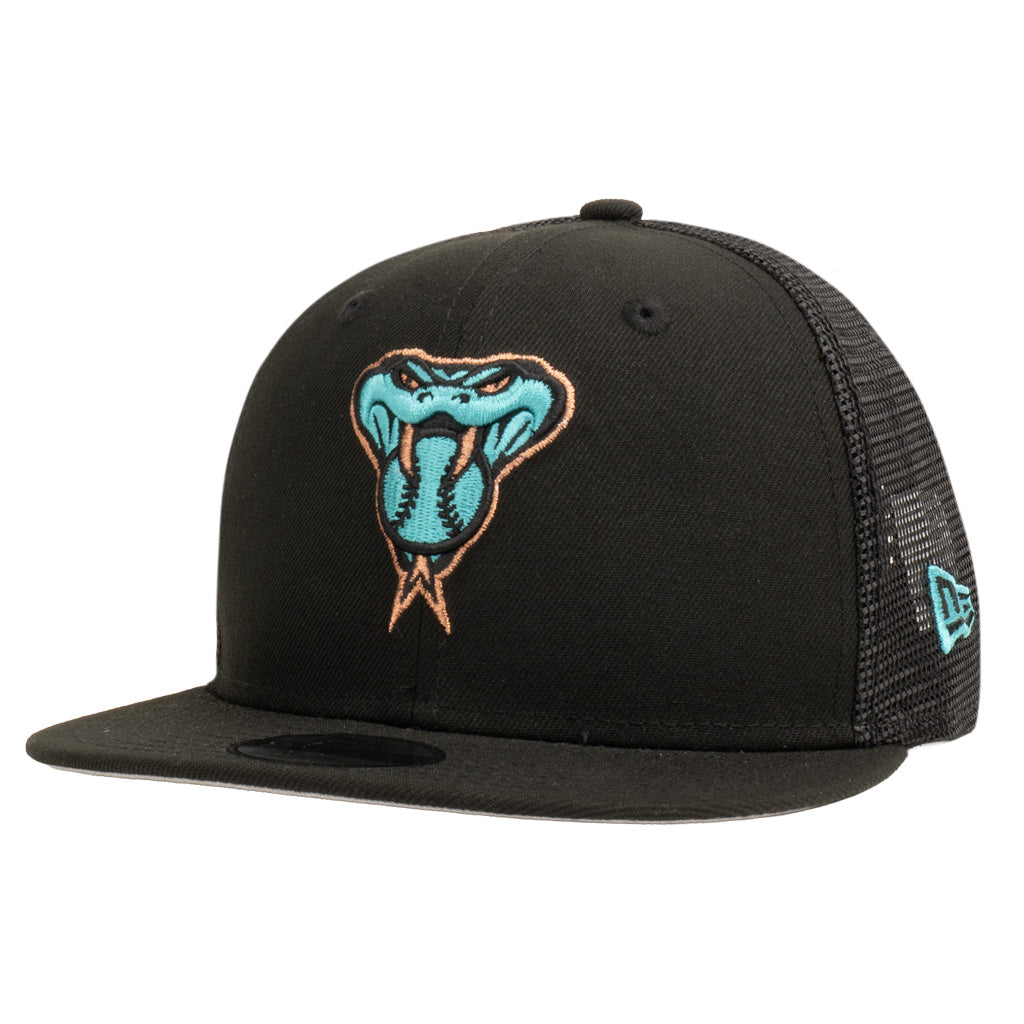 MLB Arizona Diamondbacks Youth New Era Shadowline 9FIFTY Snapback Trucker Hat - Black