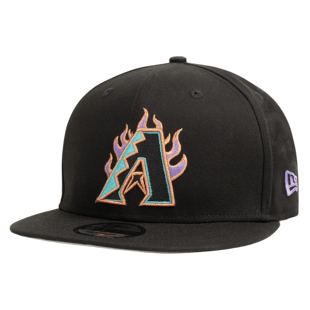 MLB Arizona Diamondbacks New Era Flames 9FIFTY Snapback Hat - Black