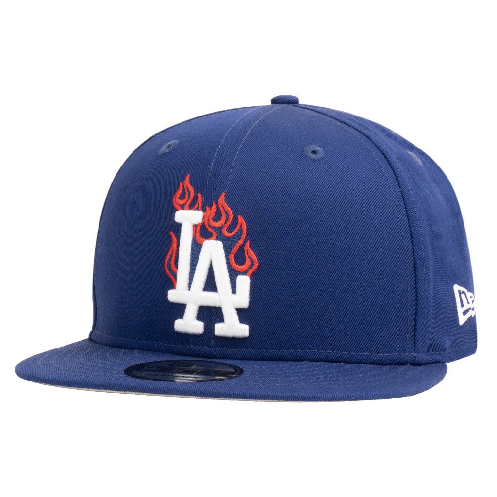 MLB Los Angeles Dodgers New Era Flames 9FIFTY Snapback Hat - Blue