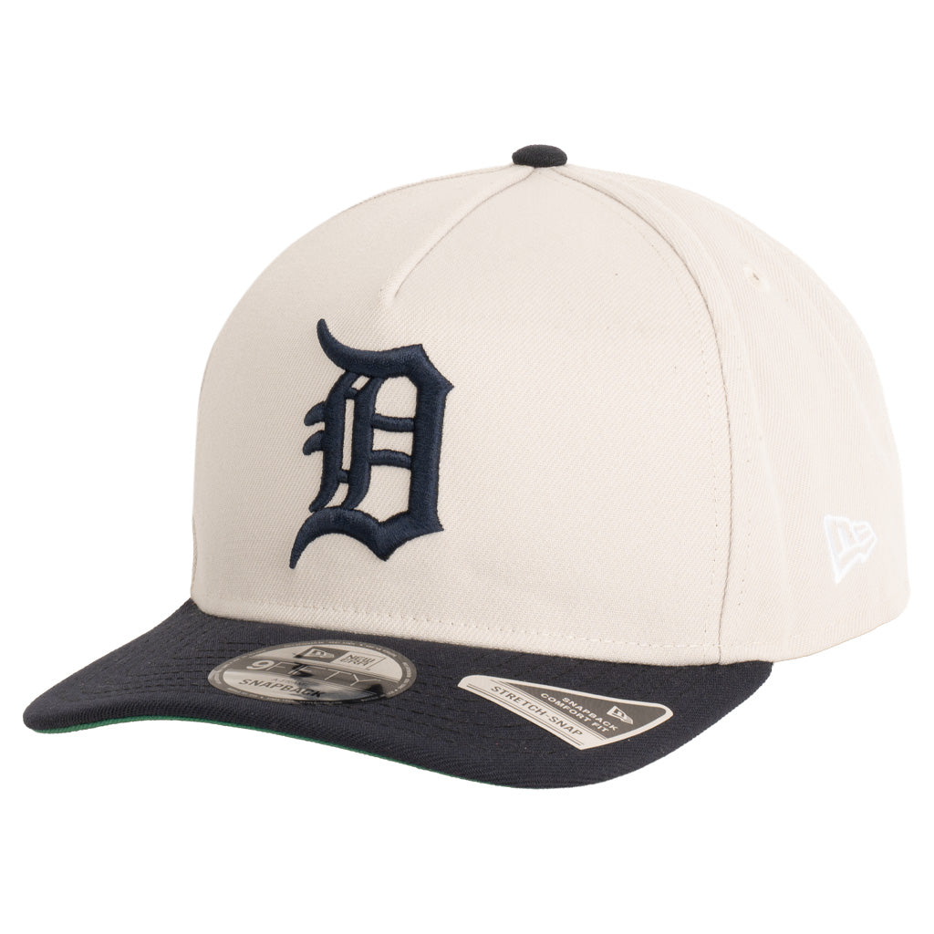 MLB Detroit Tigers New Era Two-Tone Primary Team Color Stone 9FIFTY A-Frame Snapback Hat - Stone