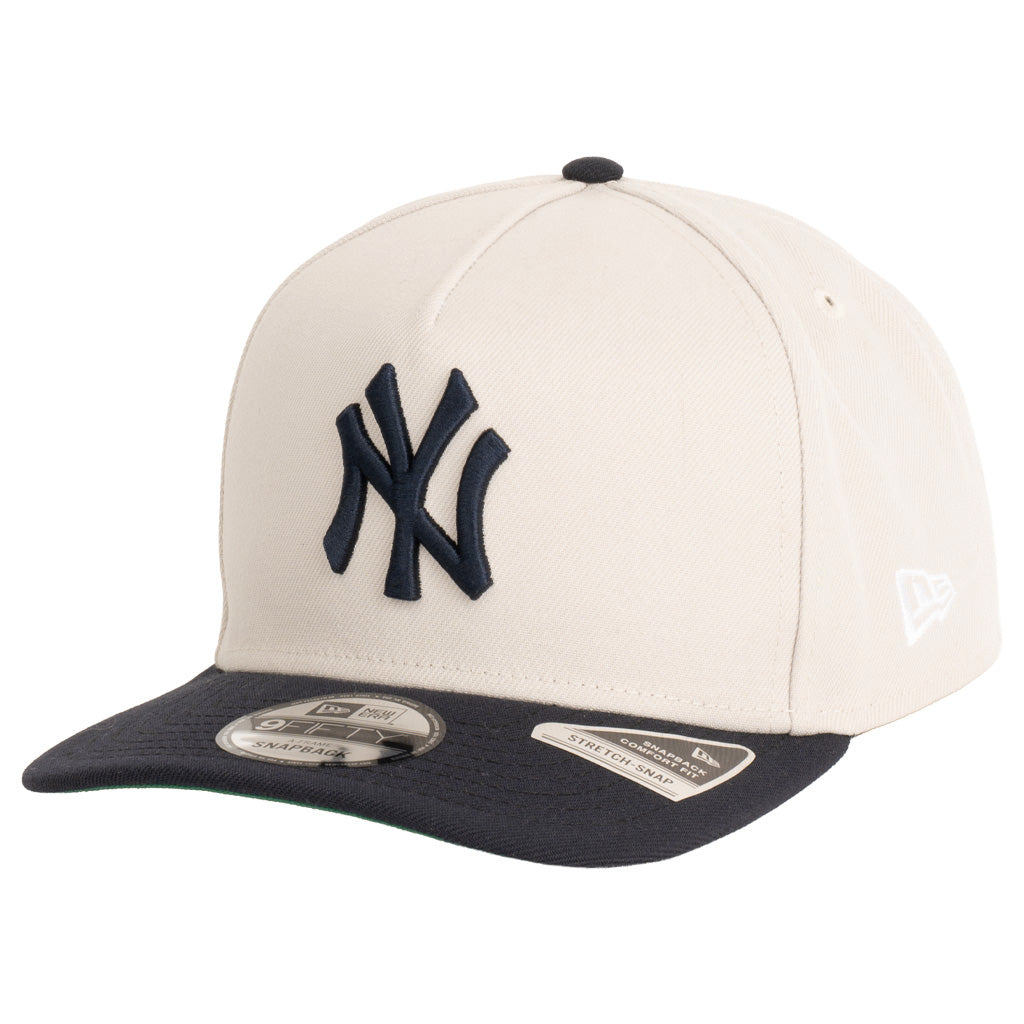 MLB New York Yankees New Era Two-Tone Primary Team Color Stone 9FIFTY A-Frame Snapback Hat - Stone