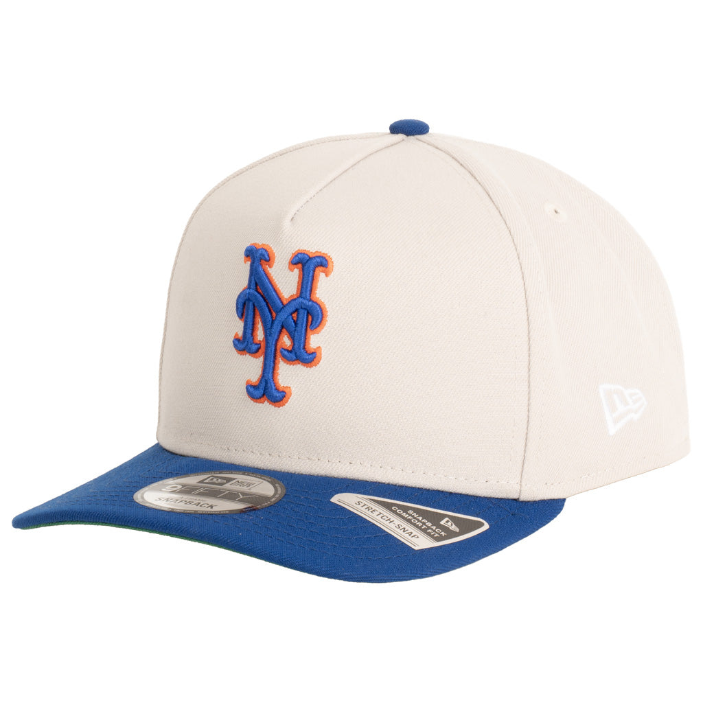 MLB New York Mets New Era Two-Tone Primary Team Color Stone 9FIFTY A-Frame Snapback Hat - Stone