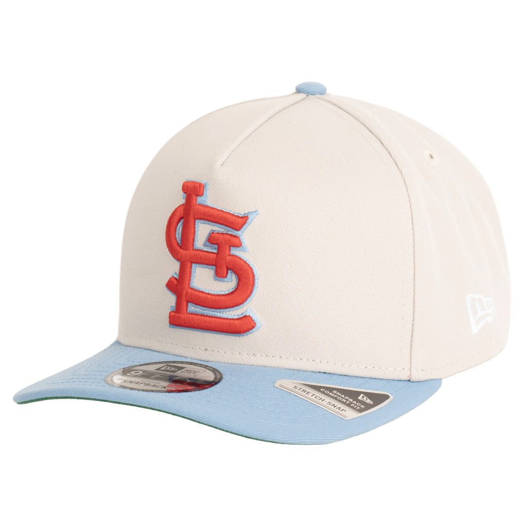 MLB St. Louis Cardinals New Era Two-Tone Primary Team Color Stone 9FIFTY A-Frame Snapback Hat - Stone