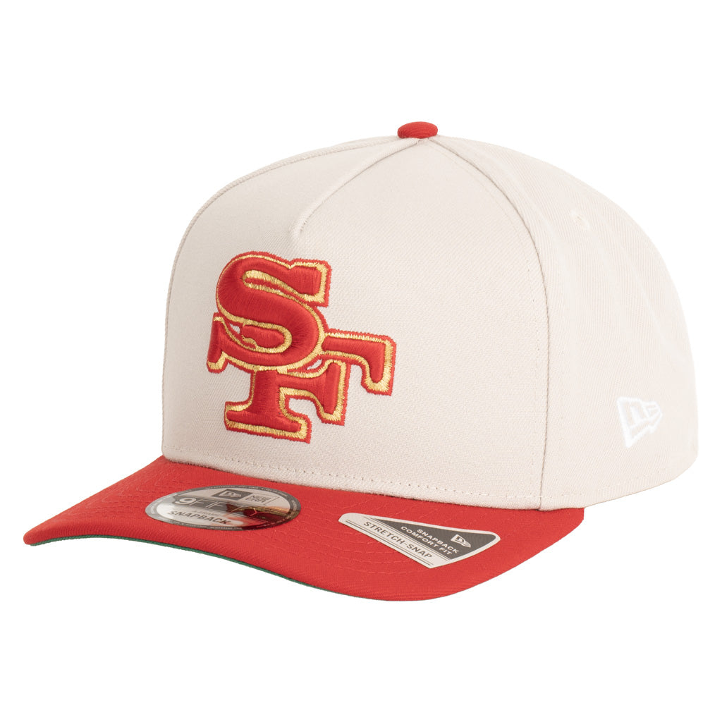 NFL San Francisco 49ers New Era Two-Tone Primary Team Color Stone 9FIFTY A-Frame Snapback Hat - Stone
