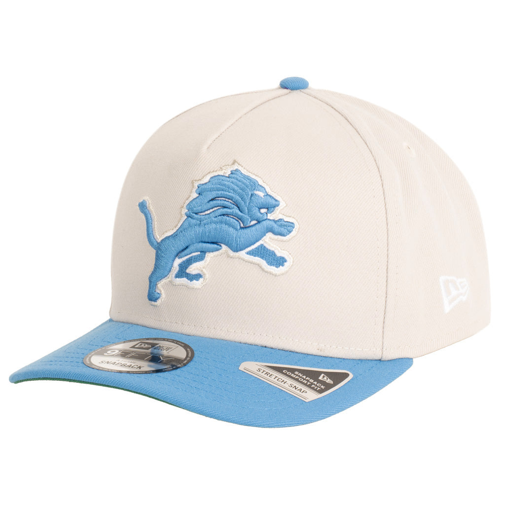 NFL Detroit Lions New Era Two-Tone Primary Team Color Stone 9FIFTY A-Frame Snapback Hat - Stone