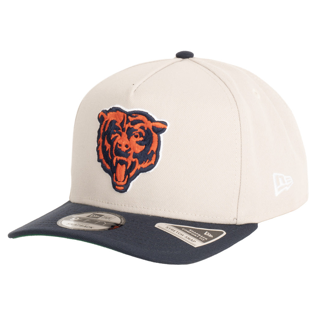 NFL Chicago Bears New Era Two-Tone Primary Team Color Stone 9FIFTY A-Frame Snapback Hat - Stone