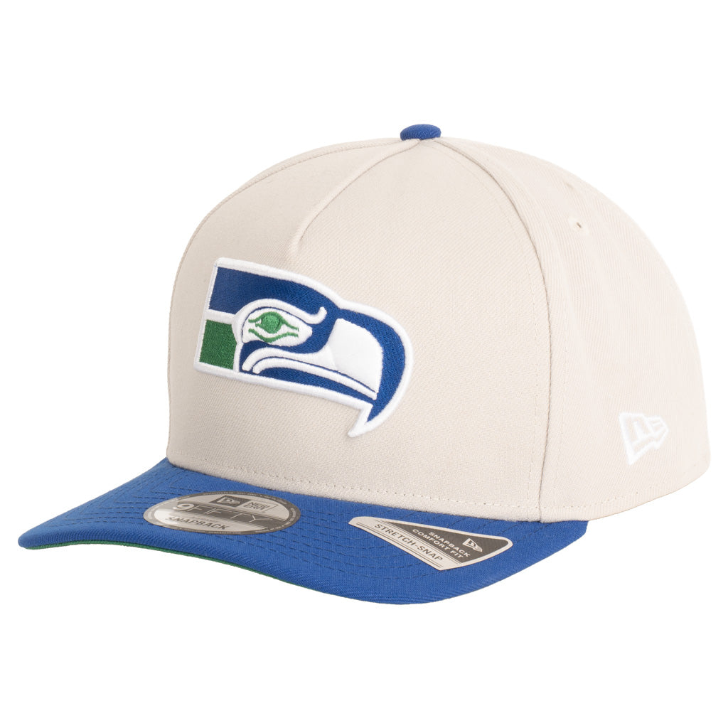 NFL Seattle Seahawks New Era Two-Tone Primary Team Color Stone 9FIFTY A-Frame Snapback Hat - Stone