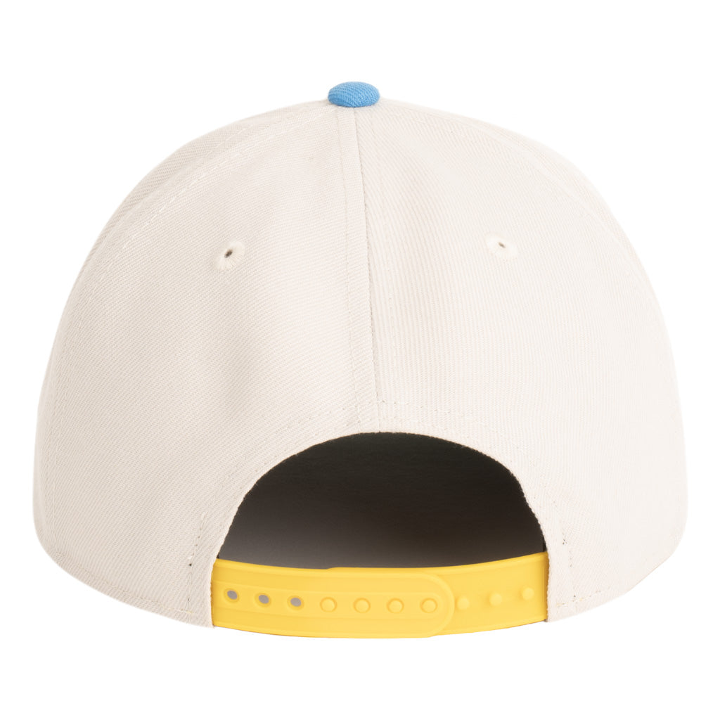 NFL Los Angeles Chargers New Era Two-Tone Primary Team Color Stone 9FIFTY A-Frame Snapback Hat - Stone