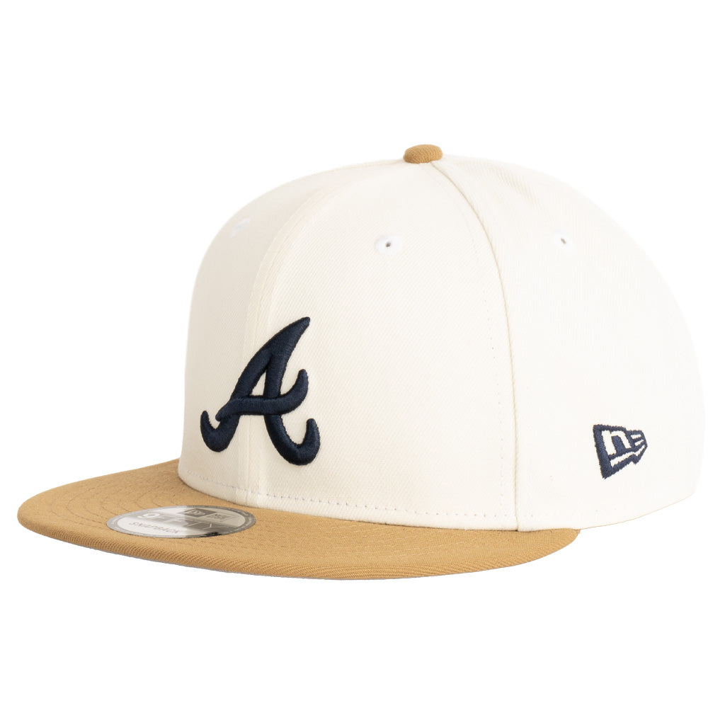 MLB Atlanta Braves New Era Harvester 9FIFTY Snapback Hat - Wheat