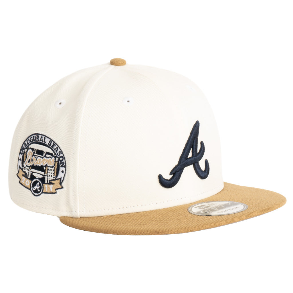 MLB Atlanta Braves New Era Harvester 9FIFTY Snapback Hat - Wheat