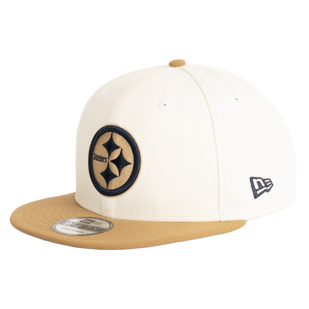 NFL Pittsburgh Steelers New Era Harvester 9FIFTY Snapback Hat - Wheat