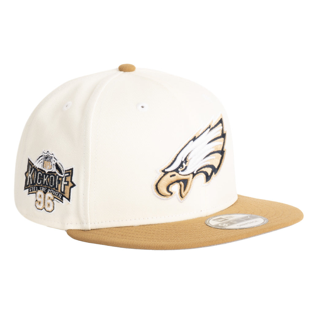 NFL Philadelphia Eagles New Era Harvester 9FIFTY Snapback Hat - Wheat