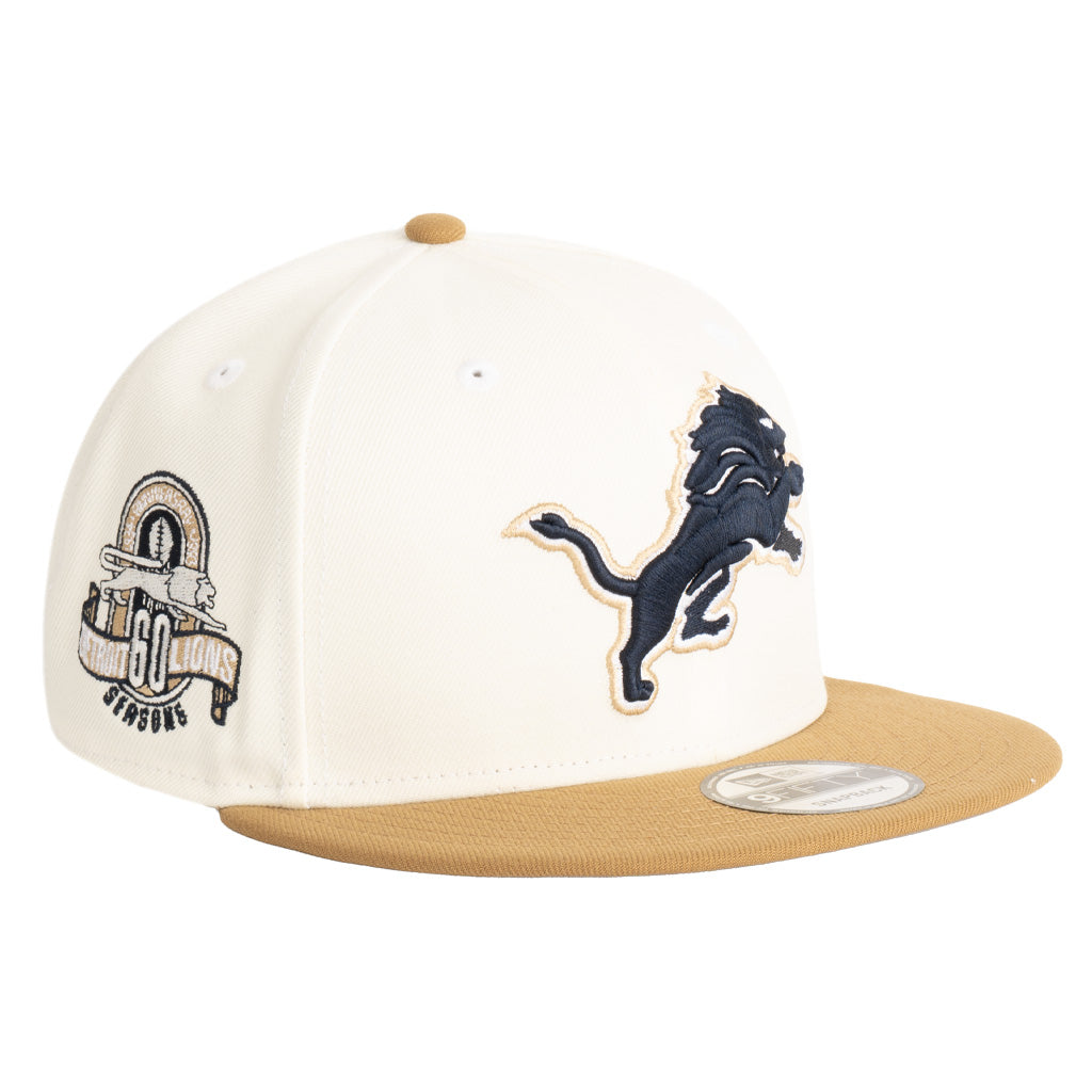 NFL Detroit Lions New Era Harvester 9FIFTY Snapback Hat - Wheat