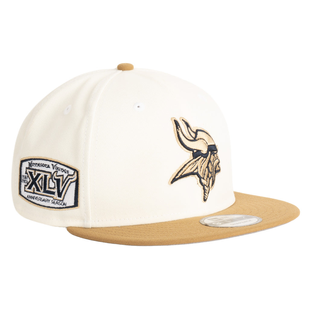 NFL Minnesota Vikings New Era Harvester 9FIFTY Snapback Hat - Wheat