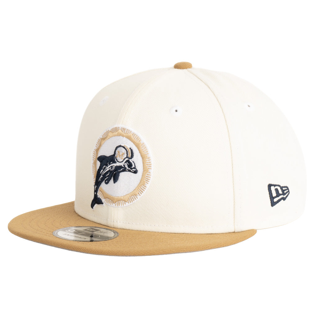 NFL Miami Dolphins New Era Harvester 9FIFTY Snapback Hat - Wheat