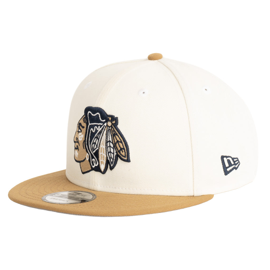NHL Chicago Blackhawks New Era Harvester 9FIFTY Snapback Hat - Wheat