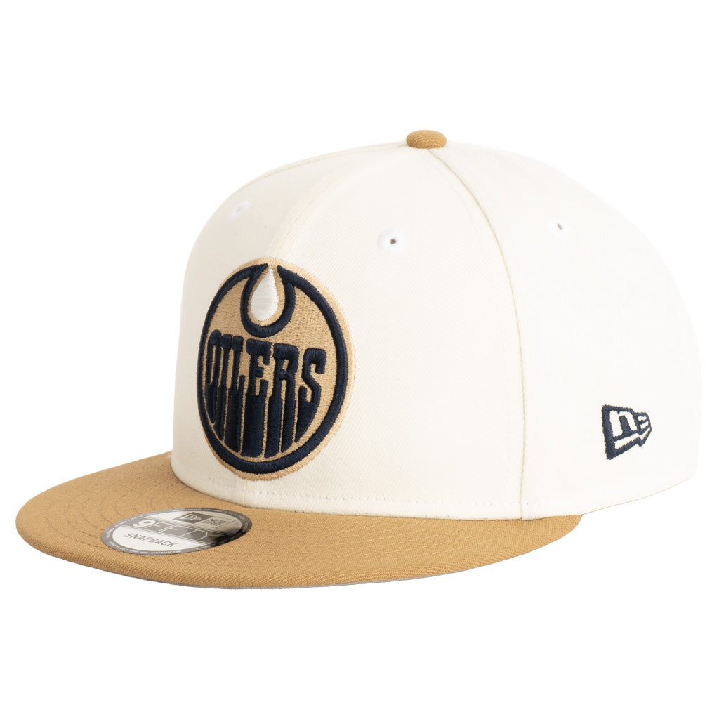NHL Edmonton Oilers New Era Harvester 9FIFTY Snapback Hat - Wheat