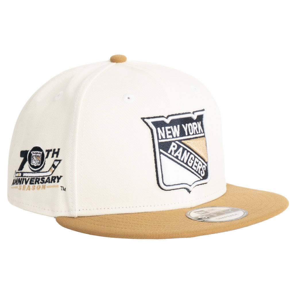 NHL New York Rangers New Era Harvester 9FIFTY Snapback Hat - Wheat