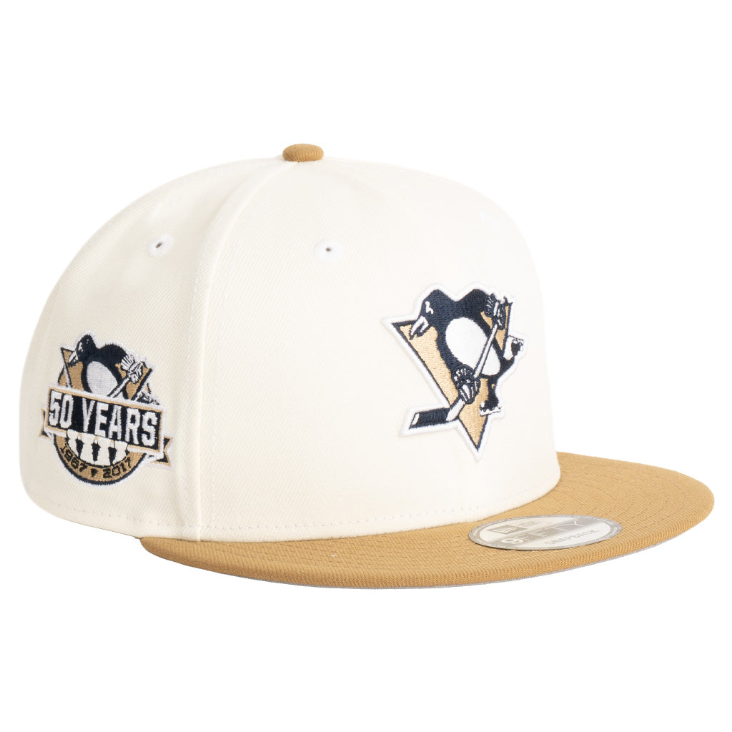 NHL Pittsburgh Penguins New Era Harvester 9FIFTY Snapback Hat - Wheat