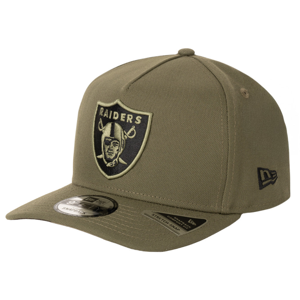 NFL Las Vegas Raiders New Era Camo Undervisor 9FIFTY A-Frame Snapback Hat - Green