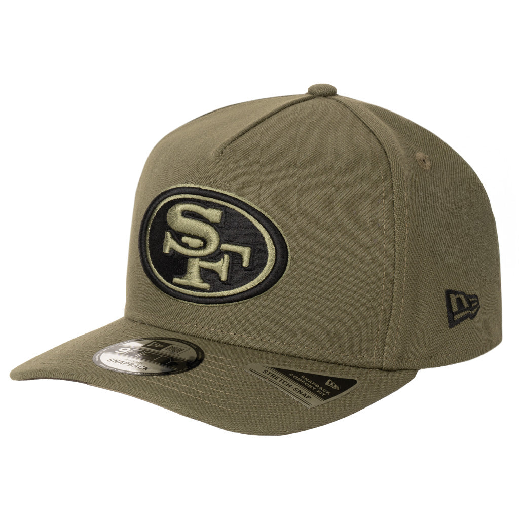 NFL San Francisco 49ers New Era Camo Undervisor 9FIFTY A-Frame Snapback Hat - Green