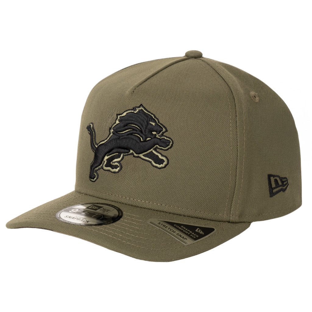 NFL Detroit Lions New Era Camo Undervisor 9FIFTY A-Frame Snapback Hat - Green