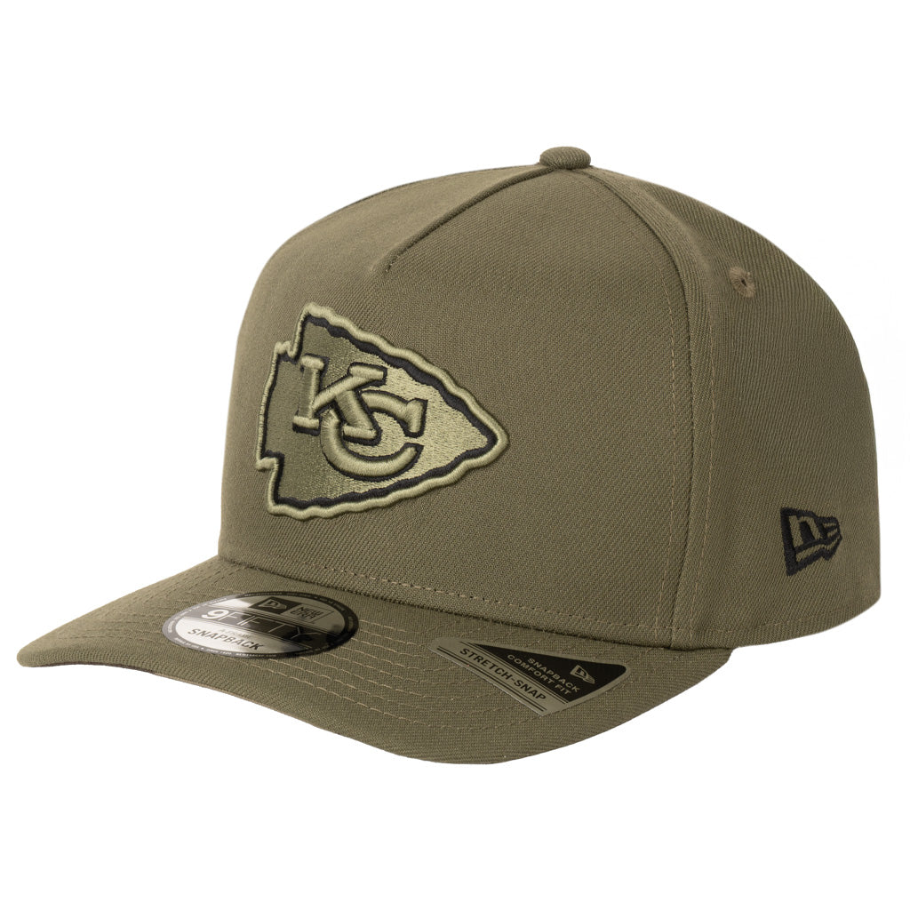 NFL Kansas City Chiefs New Era Camo Undervisor 9FIFTY A-Frame Snapback Hat - Green