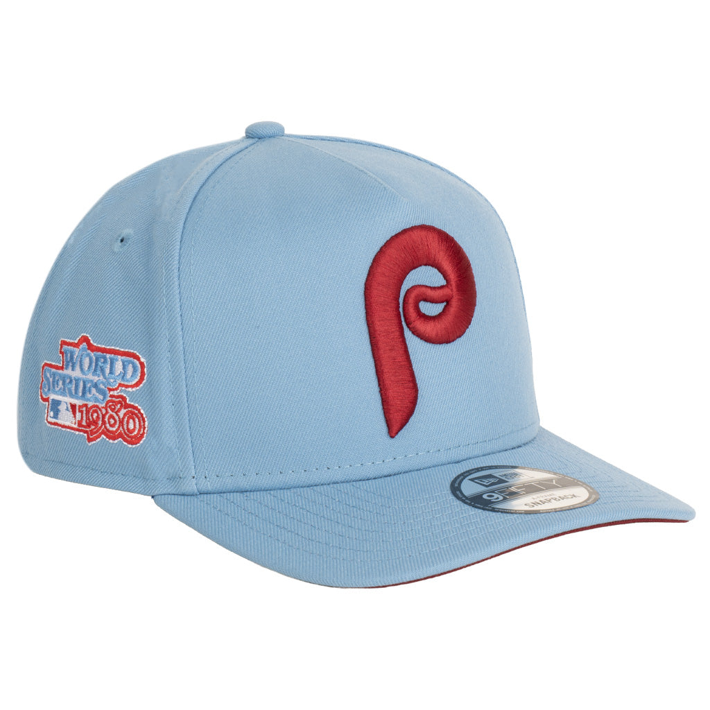MLB Philadelphia Phillies New Era Team Undervisor 9FIFTY A-Frame Snapback Hat - Blue