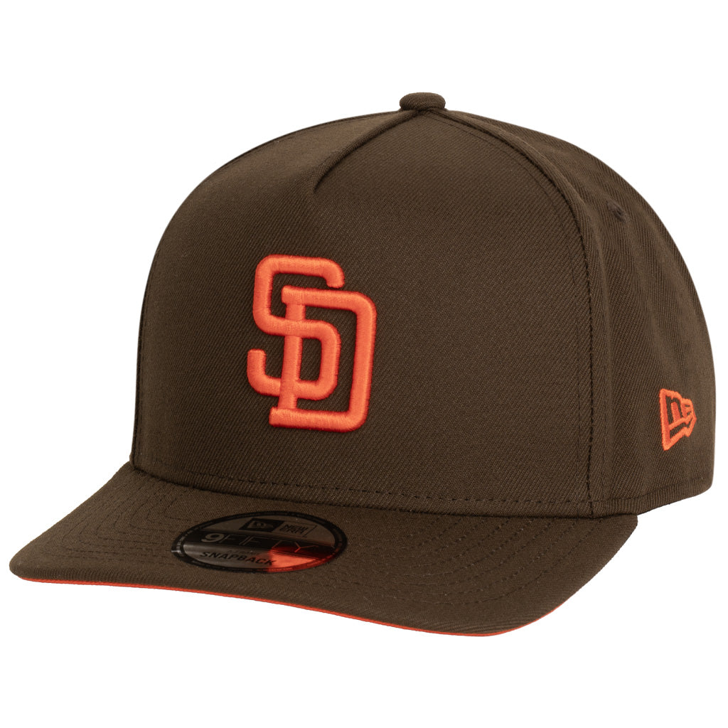MLB San Diego Padres New Era Team Undervisor 9FIFTY A-Frame Snapback Hat - Brown