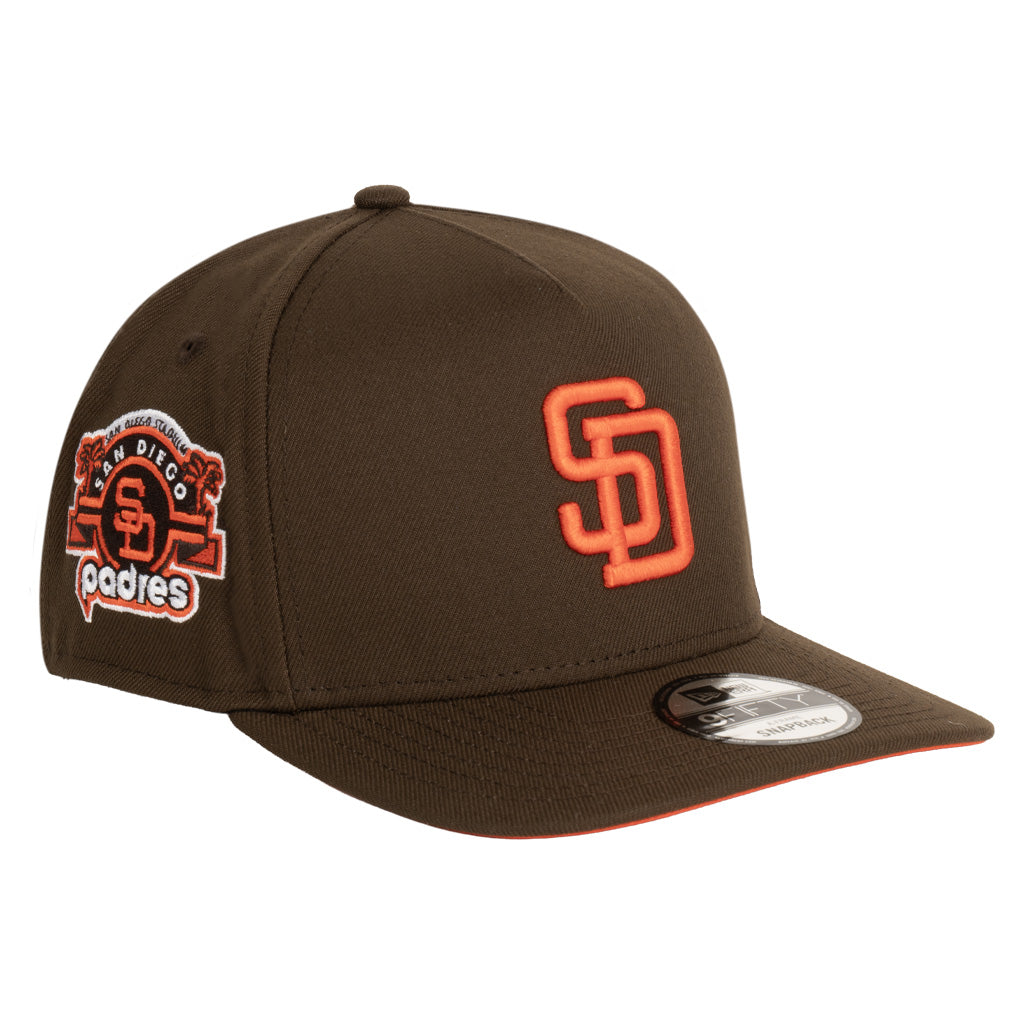 MLB San Diego Padres New Era Team Undervisor 9FIFTY A-Frame Snapback Hat - Brown