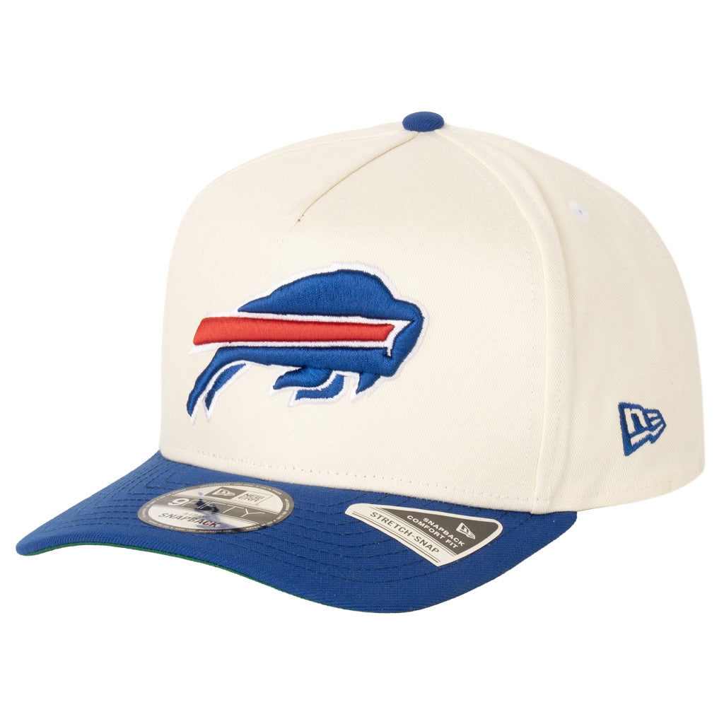 NFL Buffalo Bills New Era Two-Tone Primary Team Color 9FIFTY A-Frame Snapback Hat - Cream