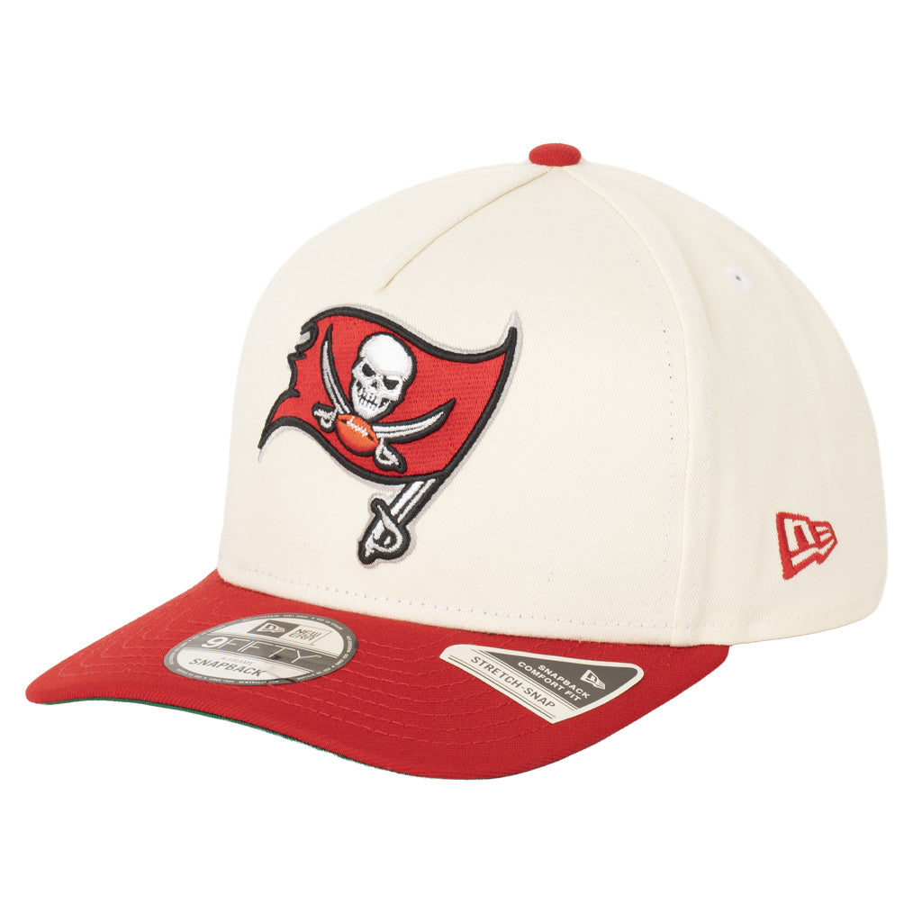 NFL Tampa Bay Buccaneers New Era Two-Tone Primary Team Color 9FIFTY A-Frame Snapback Hat - Cream
