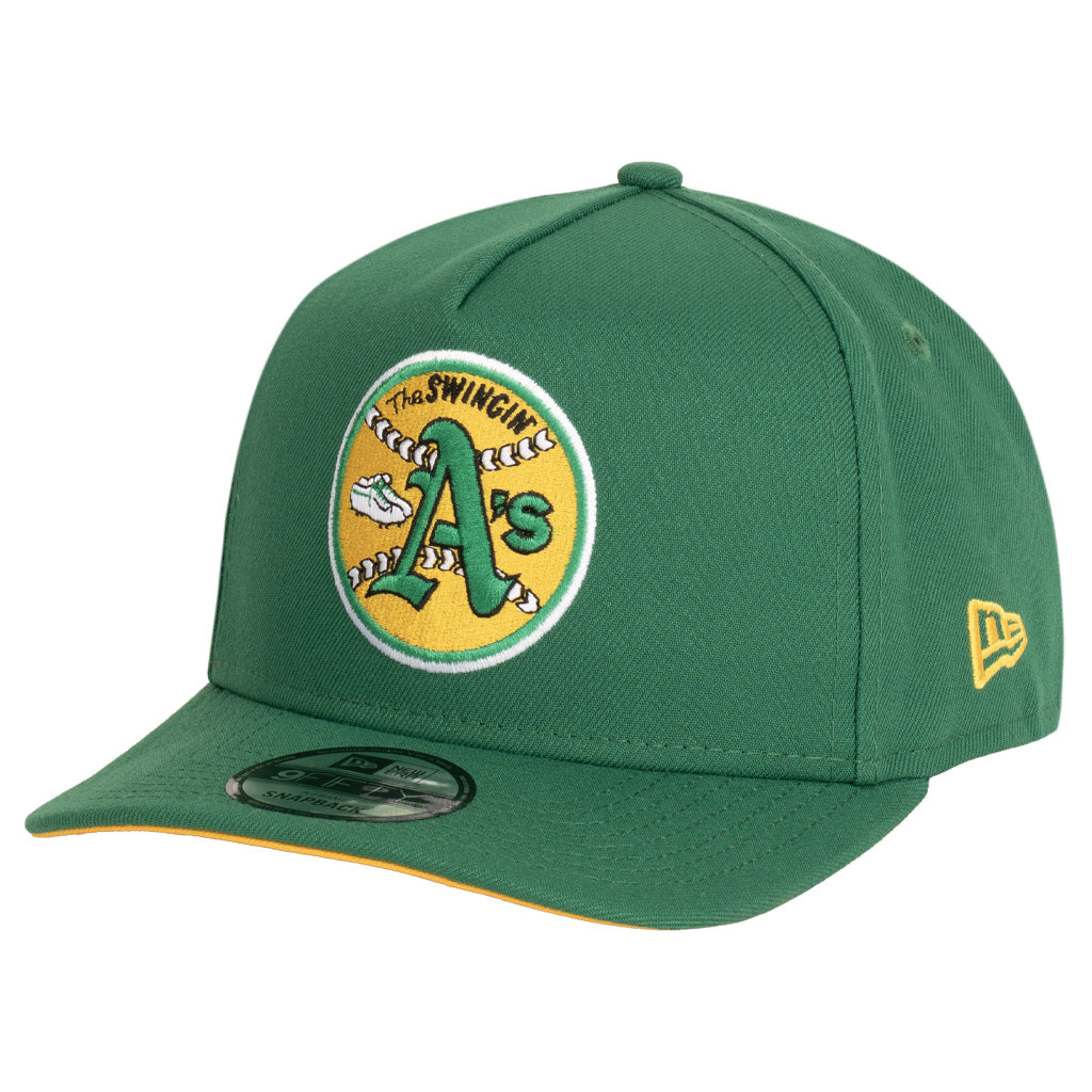 MLB Oakland Athletics New Era Team Undervisor 9FIFTY A-Frame Snapback Hat - Green
