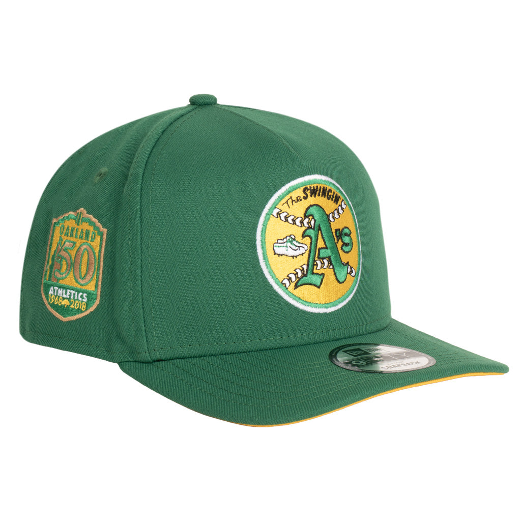 MLB Oakland Athletics New Era Team Undervisor 9FIFTY A-Frame Snapback Hat - Green