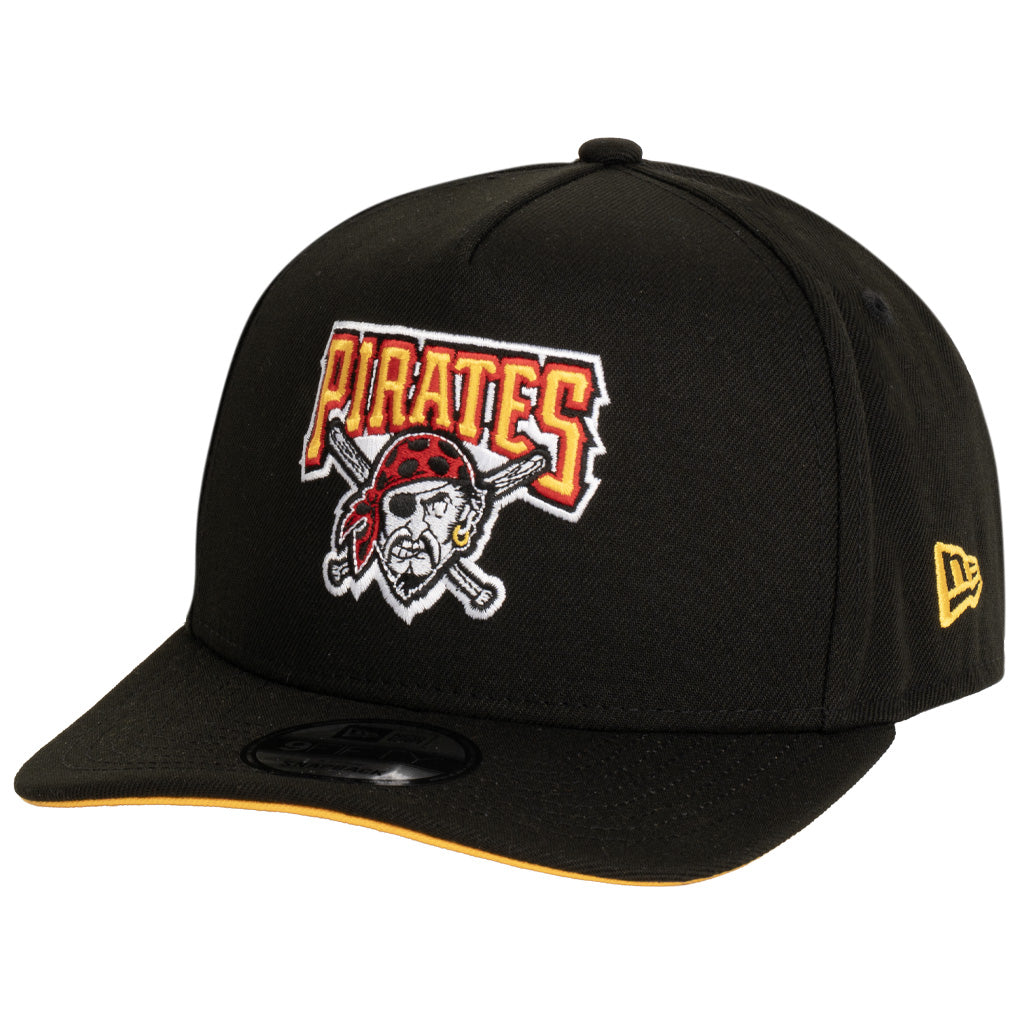 MLB Pittsburgh Pirates New Era Team Undervisor 9FIFTY A-Frame Snapback Hat - Black