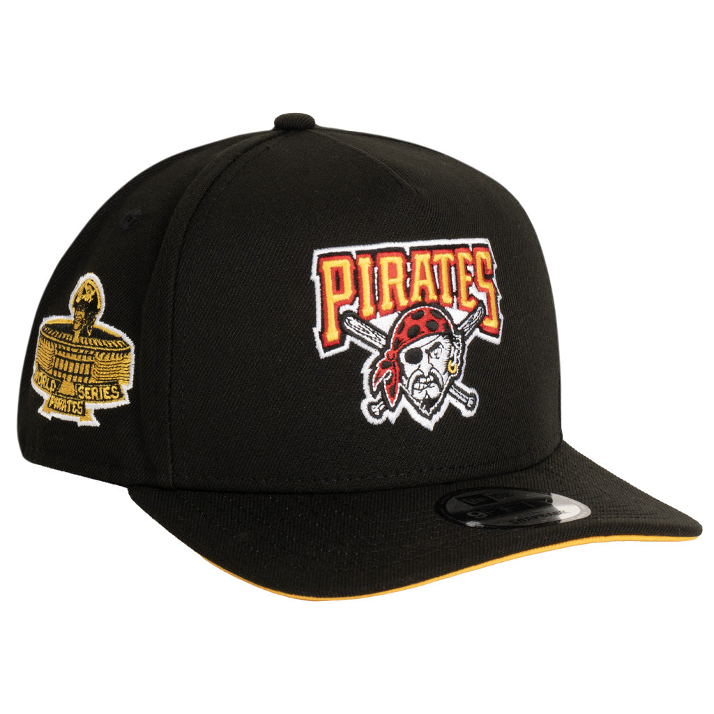 MLB Pittsburgh Pirates New Era Team Undervisor 9FIFTY A-Frame Snapback Hat - Black