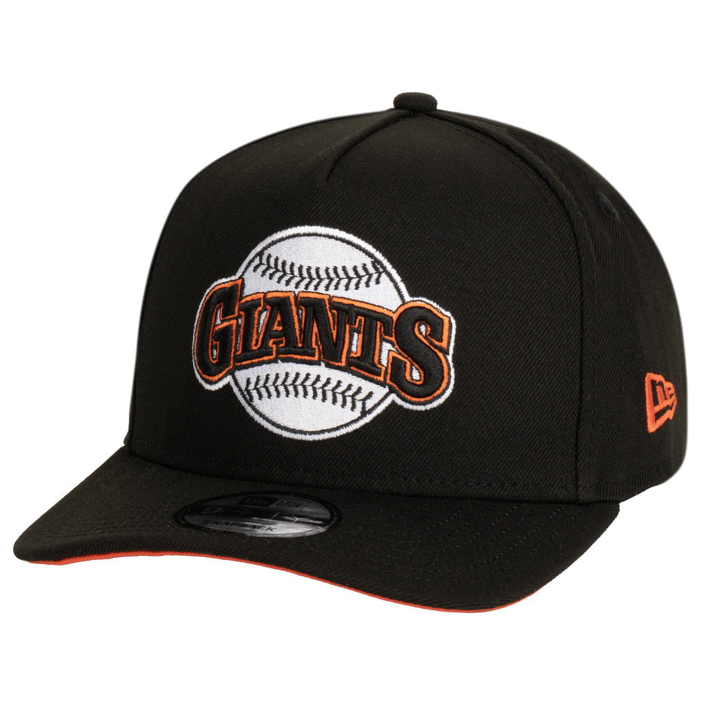 MLB San Francisco Giants New Era Team Undervisor 9FIFTY A-Frame Snapback Hat - Black