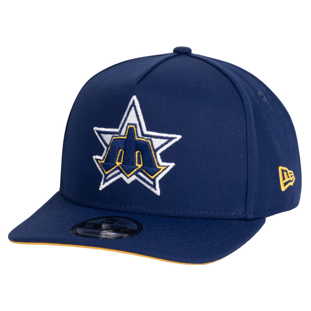 MLB Seattle Mariners New Era Team Undervisor 9FIFTY A-Frame Snapback Hat - Blue