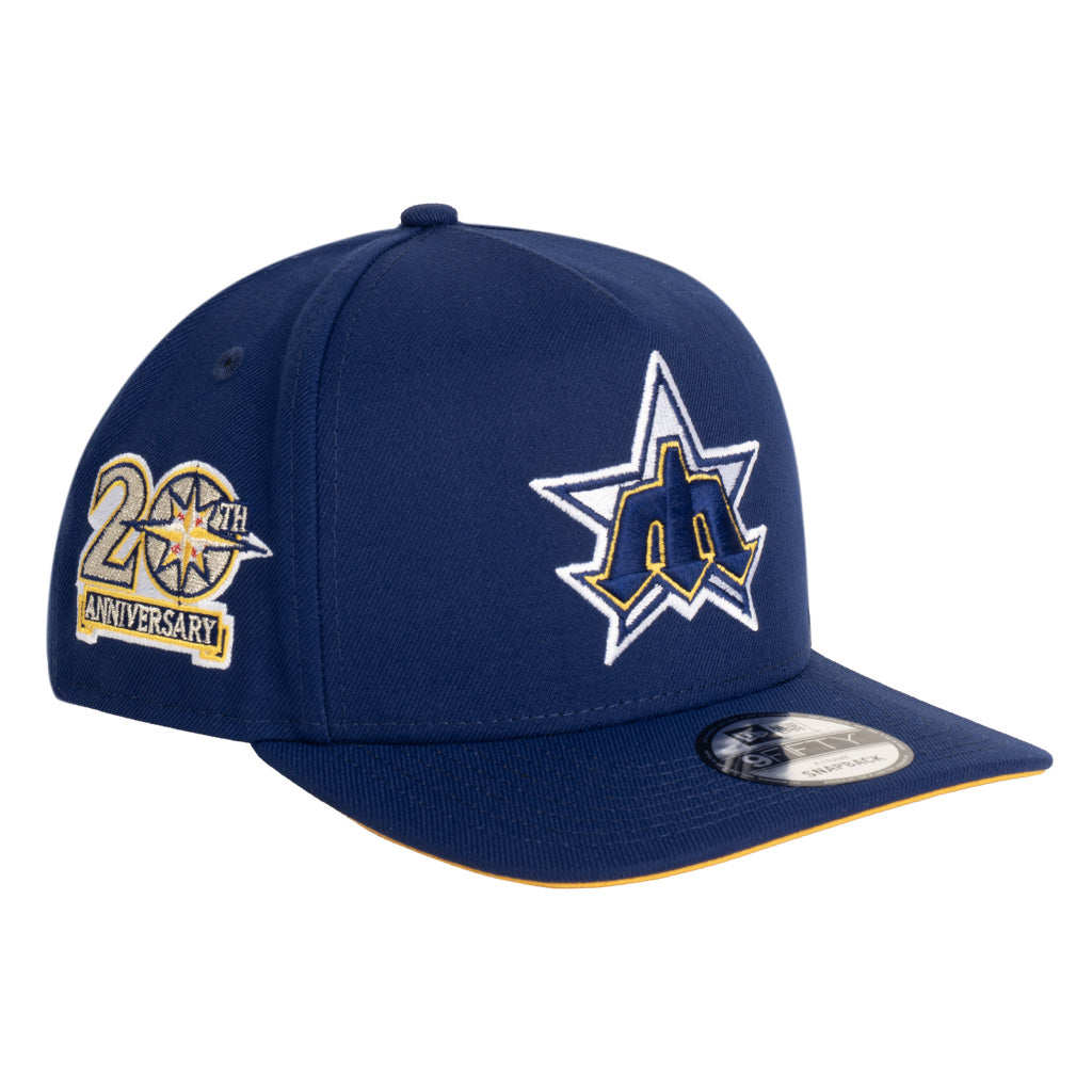 MLB Seattle Mariners New Era Team Undervisor 9FIFTY A-Frame Snapback Hat - Blue