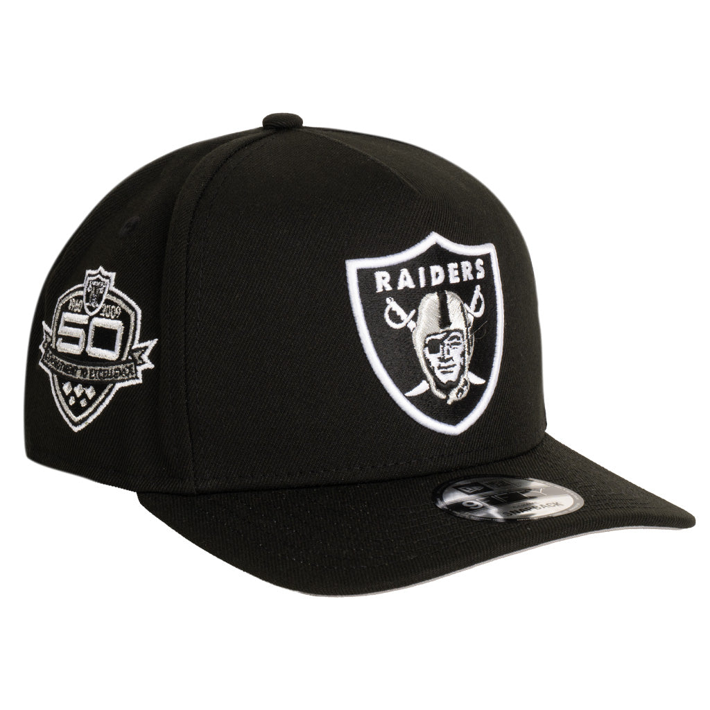 NFL Las Vegas Raiders New Era Team Undervisor 9FIFTY A-Frame Snapback Hat - Black