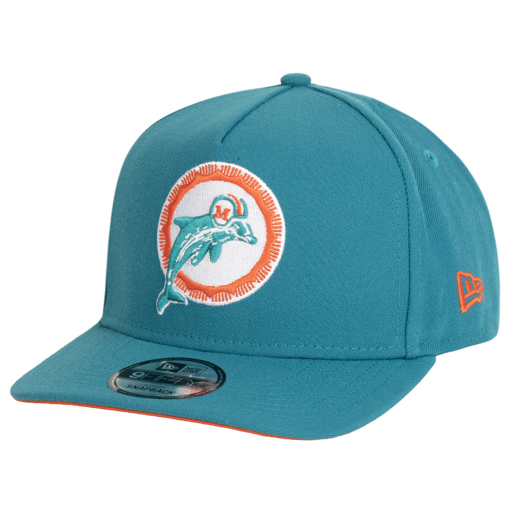NFL Miami Dolphins New Era Team Undervisor 9FIFTY A-Frame Snapback Hat - Teal